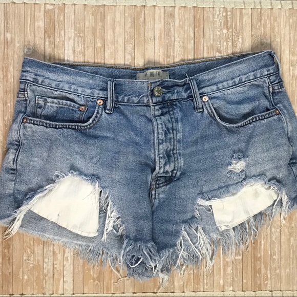 Free People Pants - We the Free by FP Distressed Jean Shorts Size 30